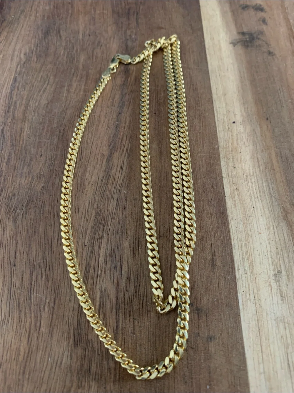 24” Italian Made, Cuban Link, Lobster Clasp, Gold Vermeil, 22.8 gram Necklace